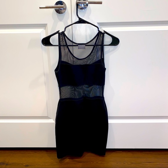 Black Mesh Mini Dress - Picture 3 of 3